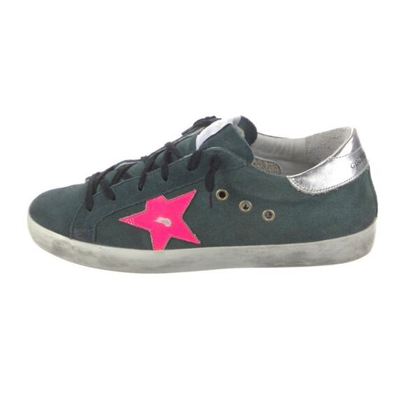 Golden Goose Suede Emerald Green Sneakers, SZ 10, So Comfy/Trendy! Retail $595. - Picture 1 of 5